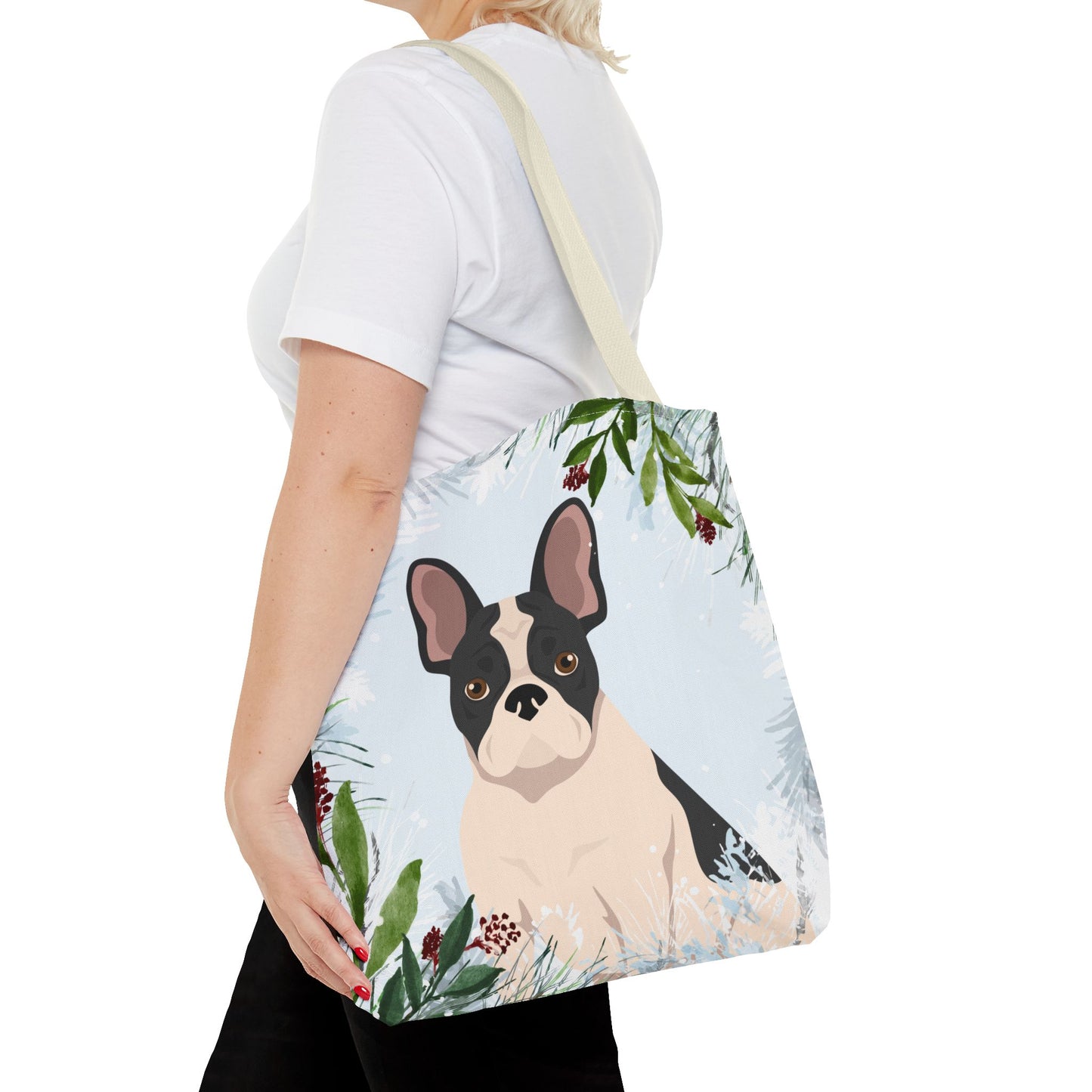 French Bulldog Dog Christmas Holiday Tote Bag 16x16