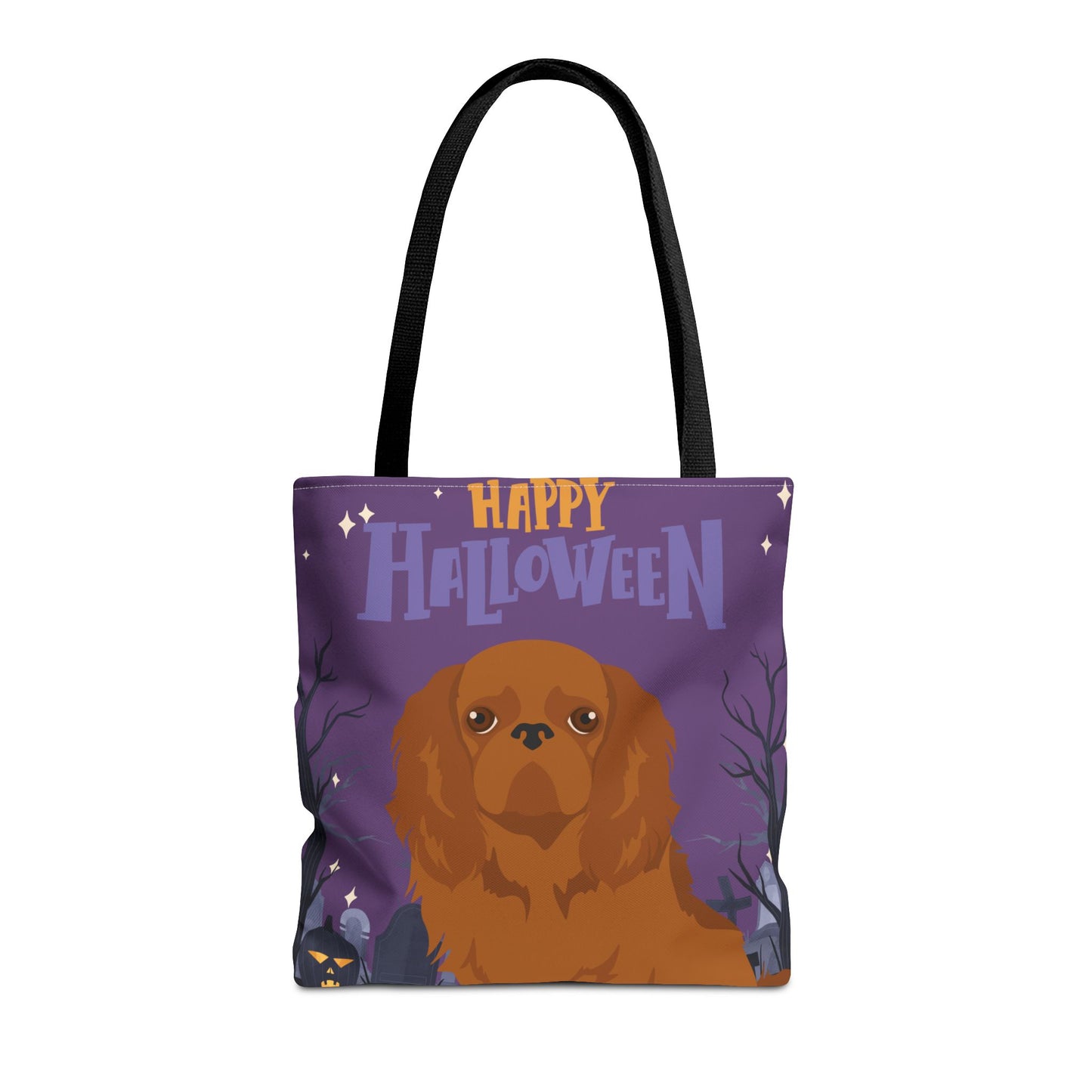 English Toy Spaniel Dog Happy Halloween Tote Bag 16x16