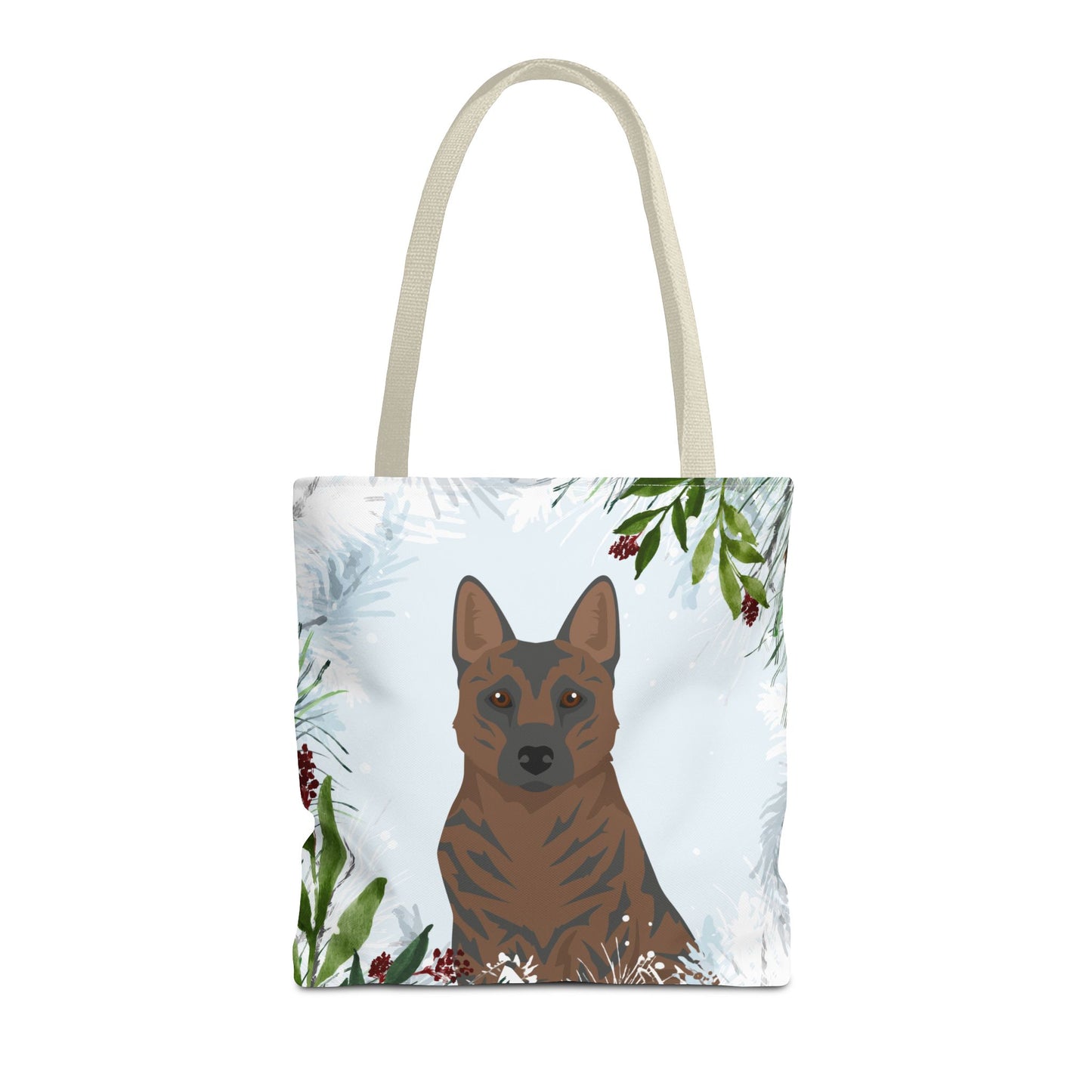 Kai Ken Dog Christmas Holiday Tote Bag 16x16