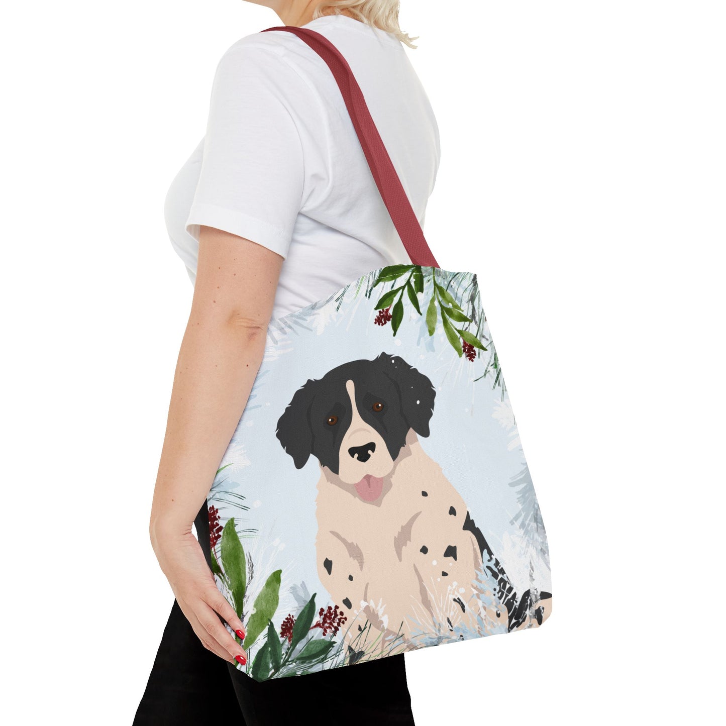 Wetterhoun Dog Christmas Holiday Tote Bag 16x16