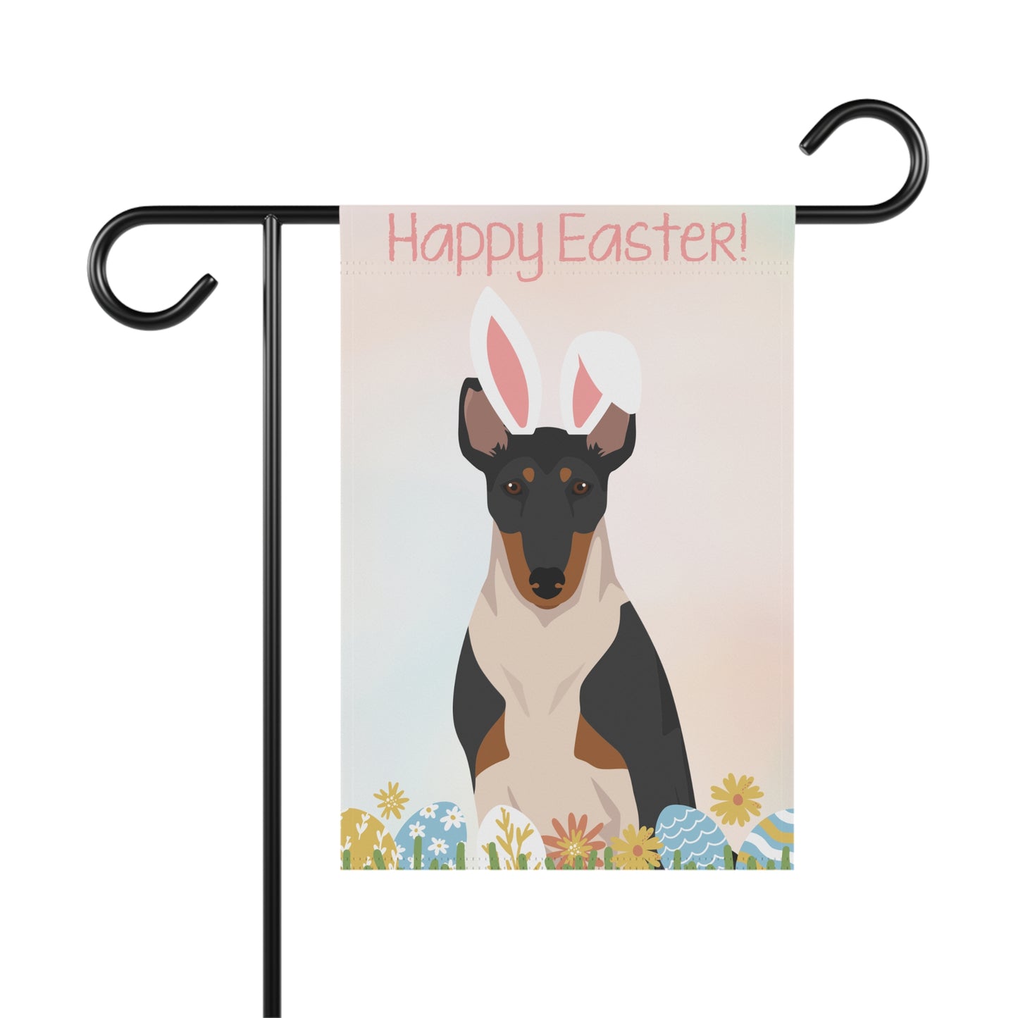 Smooth Collie Dog Happy Easter Garden Flag