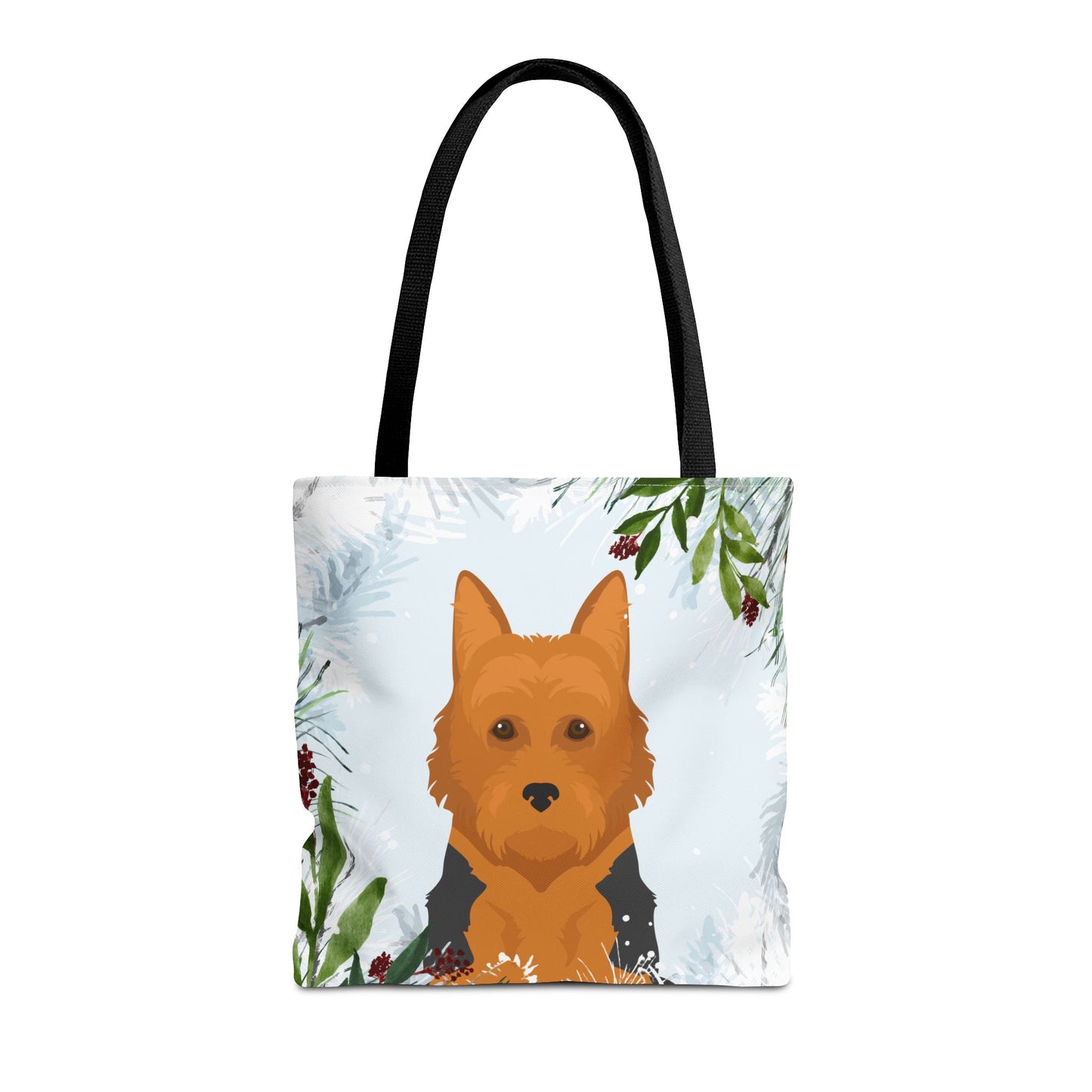 Australian Terrier Dog Christmas Holiday Tote Bag 16x16