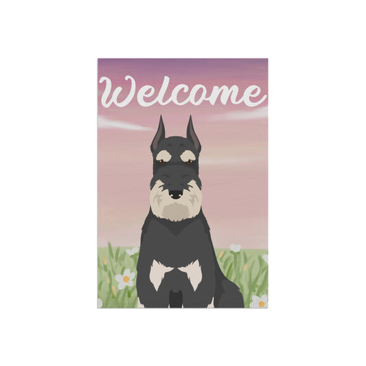 Schnauzer Dog Welcome Garden Flag