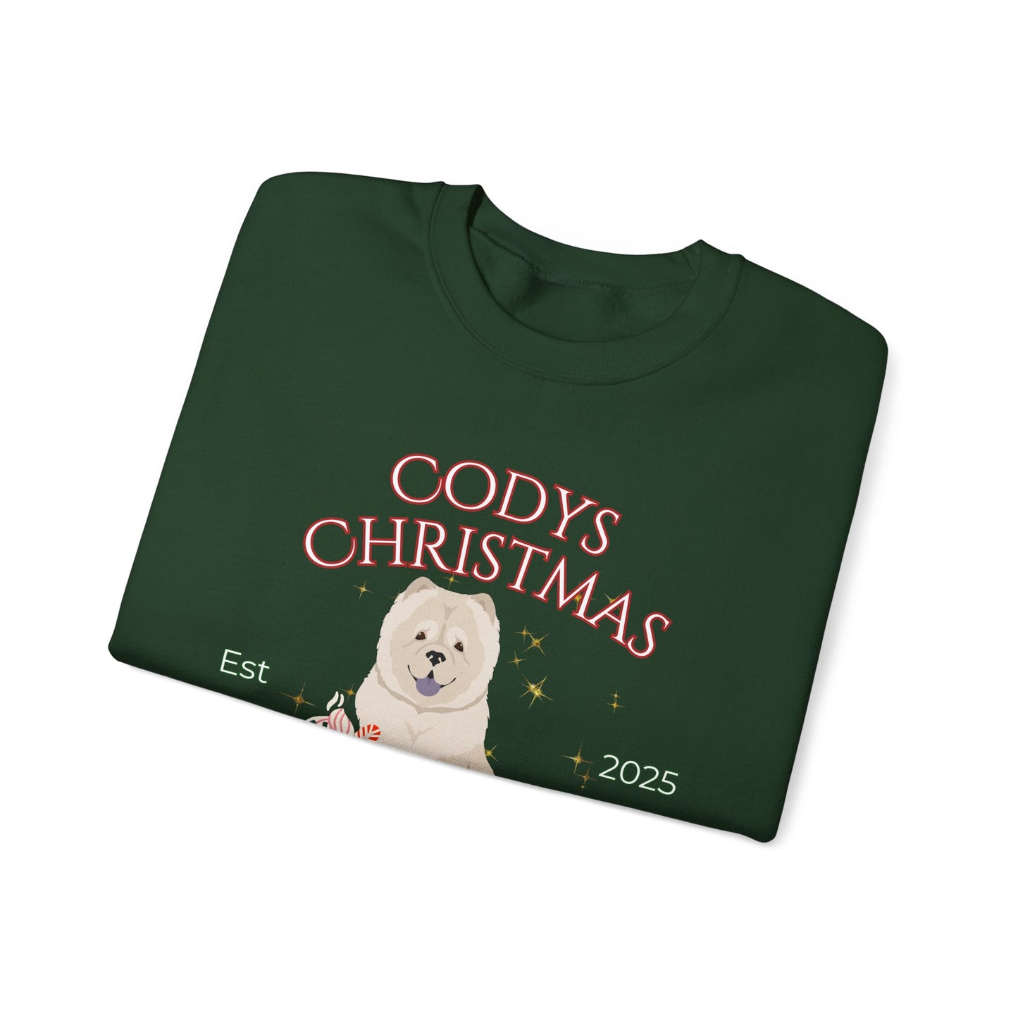 Chow Chow Dog Christmas Social Club Unisex Heavy Blend Crewneck Sweatshirt Custom Name