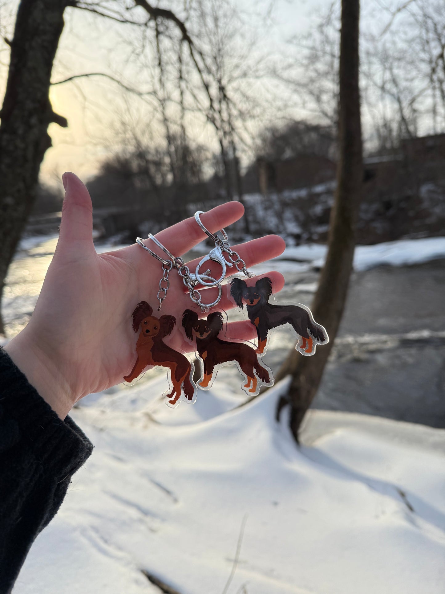 Russian Toy Terrier Dog 2.5in Acrylic Keychain