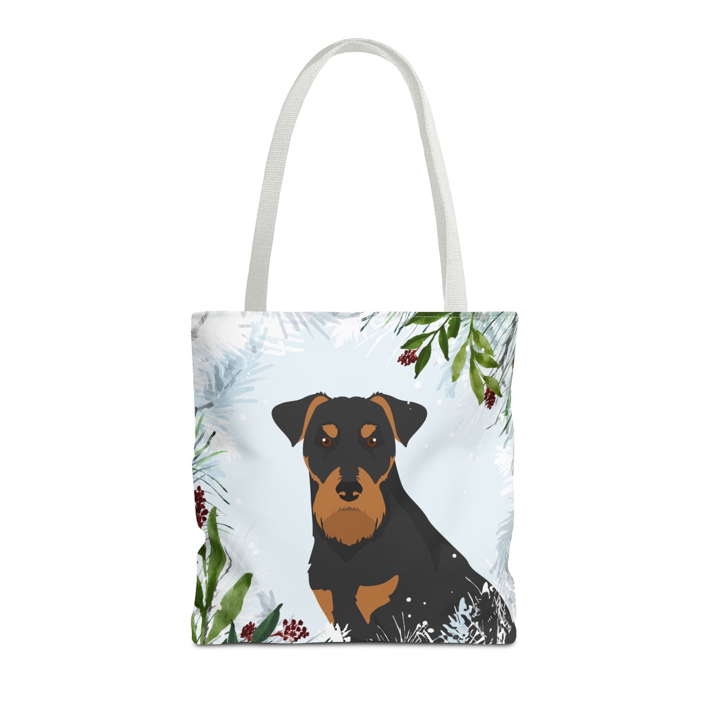 Jagdterrier Dog Christmas Holiday Tote Bag 16x16