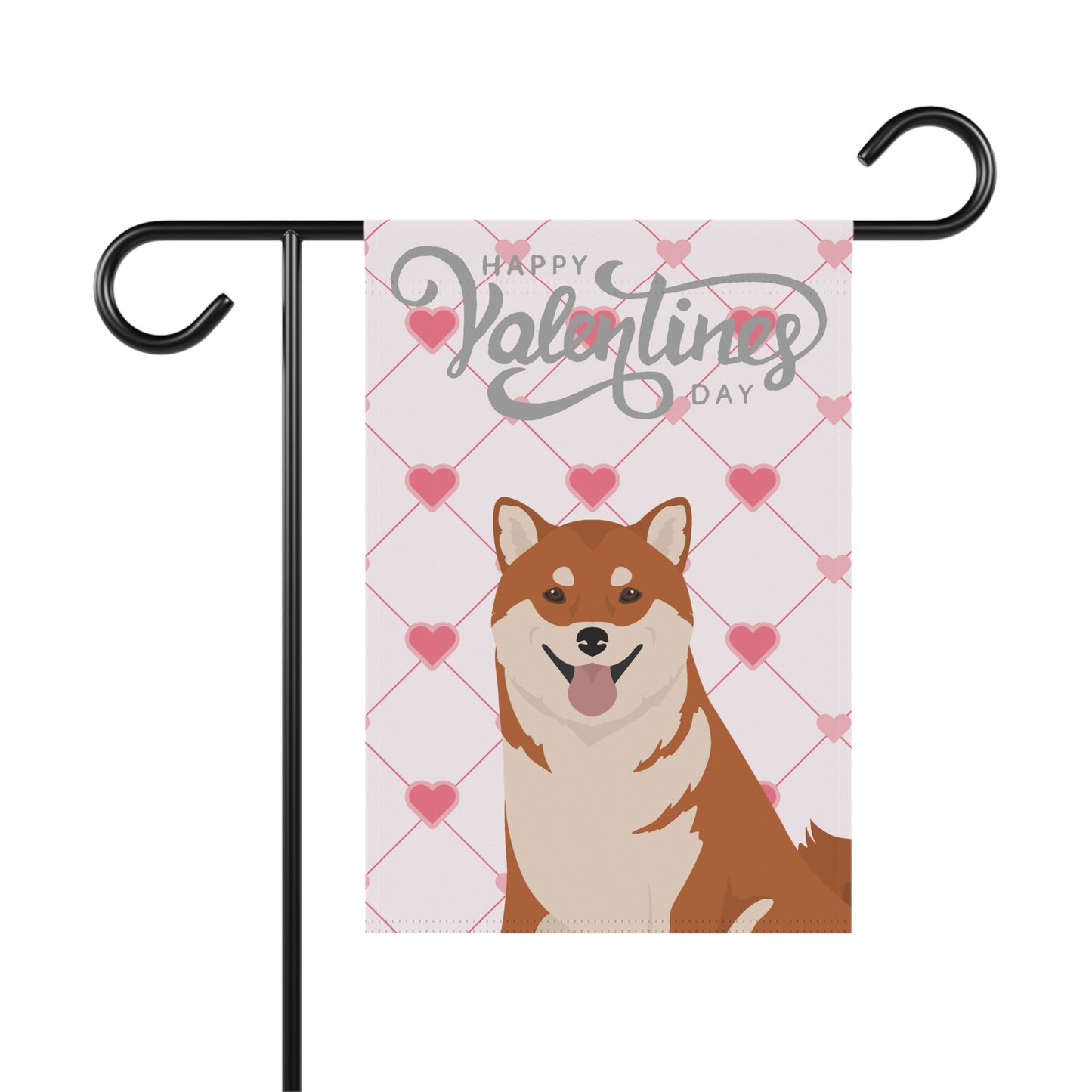 Shiba Inu Dog Valentines Day Garden Flag