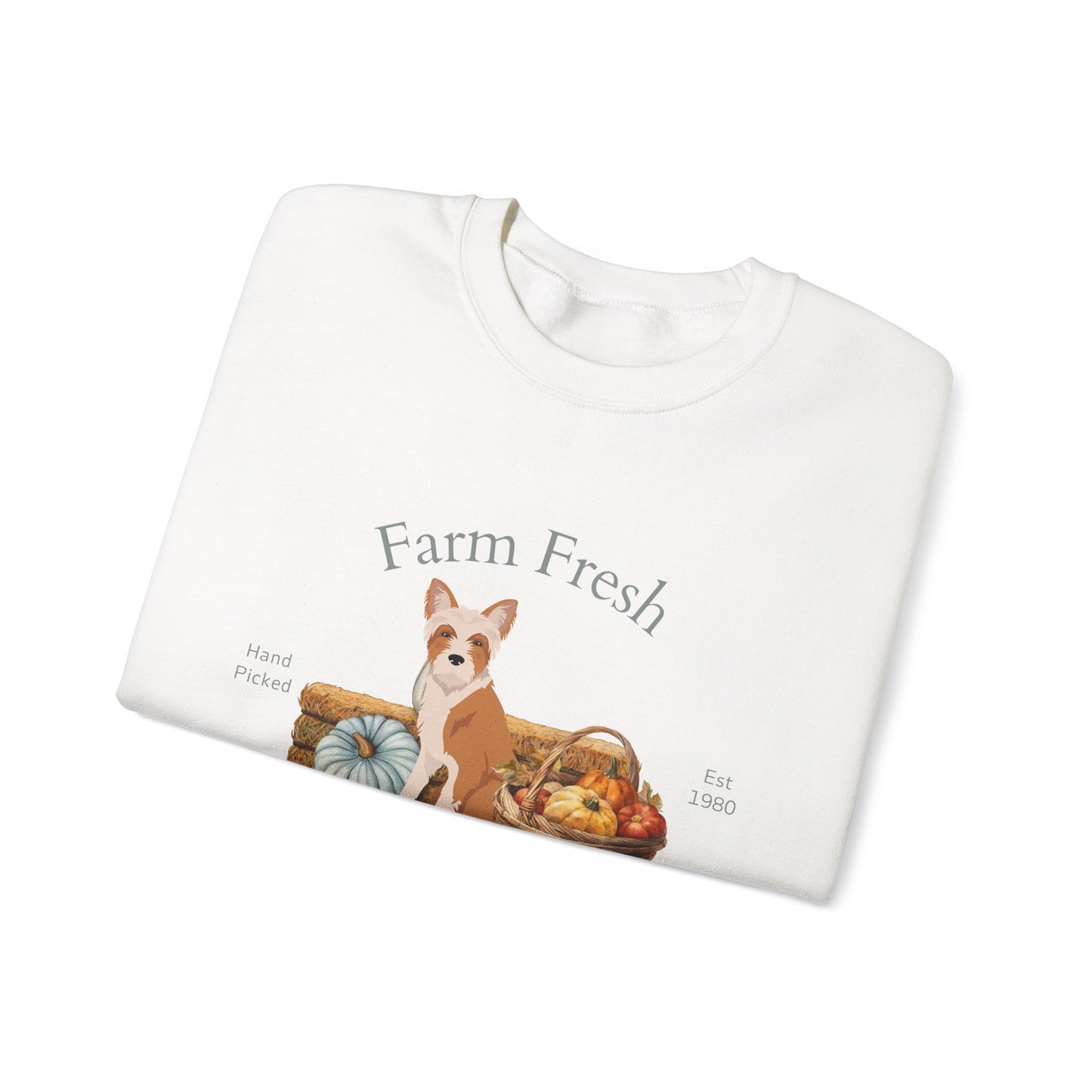 Portuguese Podengo Dog Fall Farm Fresh Unisex Heavy Blend Crewneck Sweatshirt