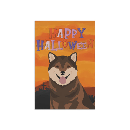 Shiba Inu Dog Halloween Garden Flag