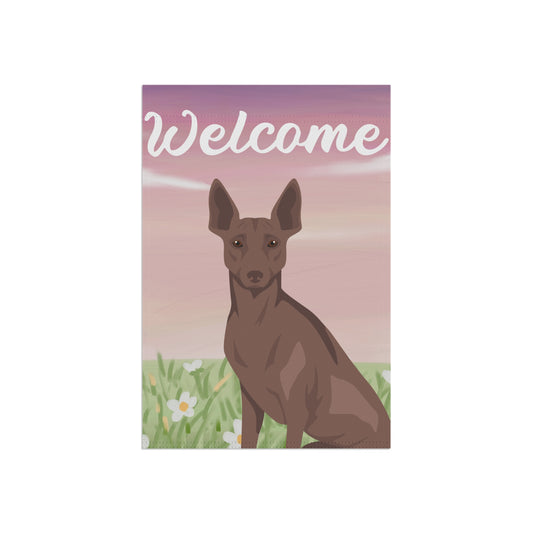 Peruvian Inca Orcihd Dog Welcome Garden Flag
