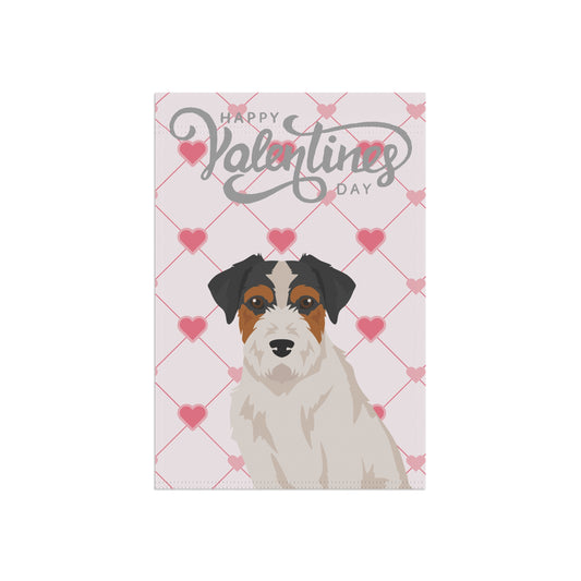 Jack Russell Terrier Dog Valentines Day Garden Flag