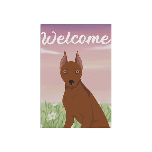 Miniature Pinscher Dog Welcome Garden Flag