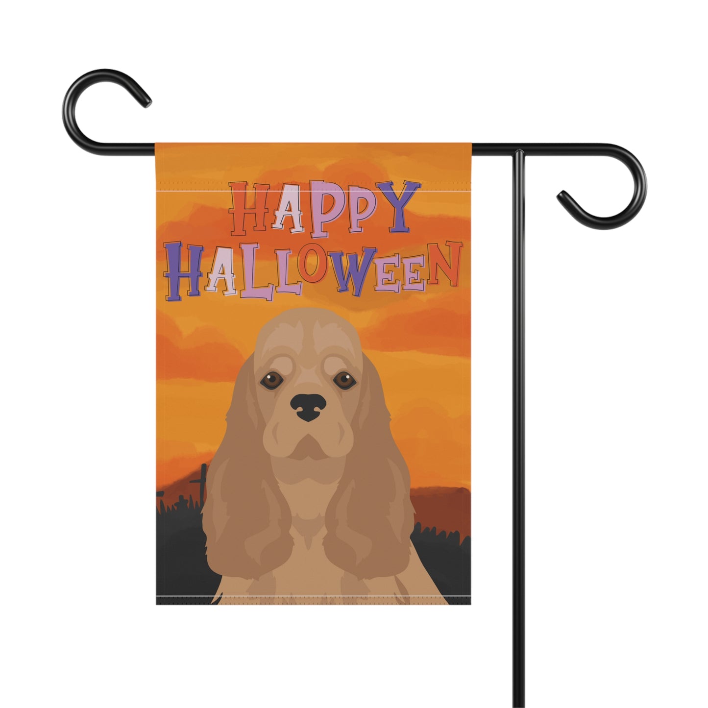Cocker Spaniel Dog Halloween Garden Flag