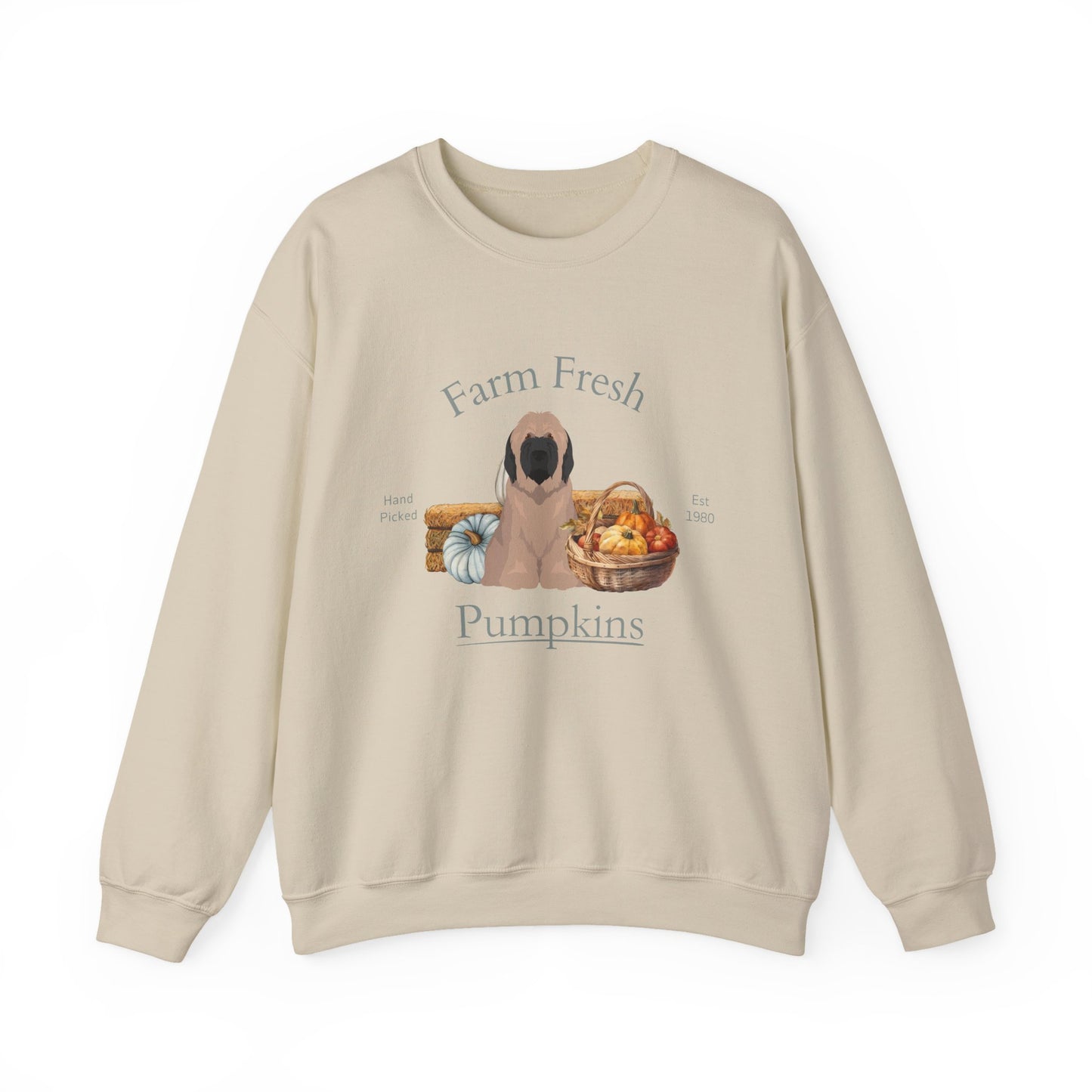 Briard Dog Fall Farm Fresh Unisex Heavy Blend Crewneck Sweatshirt