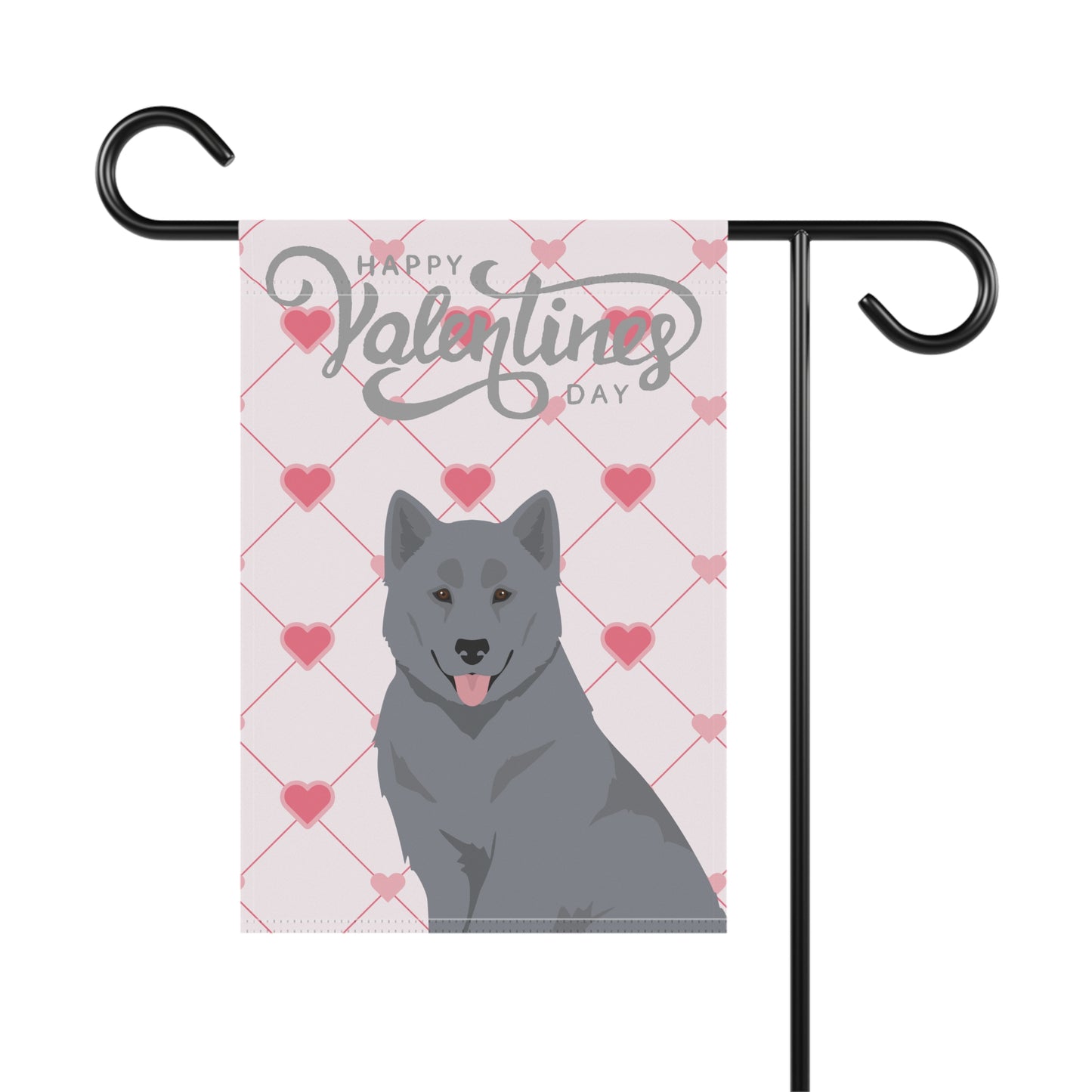 Canadian Inuit Dog Valentines Day Garden Flag