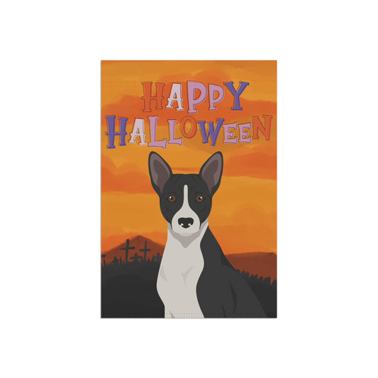 Basenji Dog Halloween Garden Flag