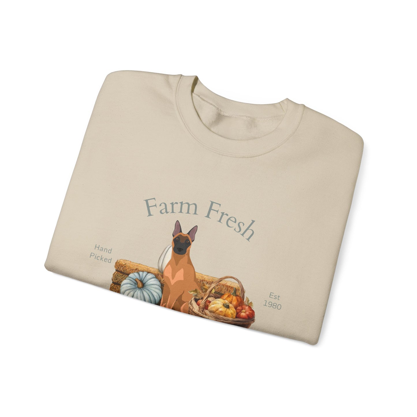 Belgian Malinois Dog Fall Farm Fresh Unisex Heavy Blend Crewneck Sweatshirt