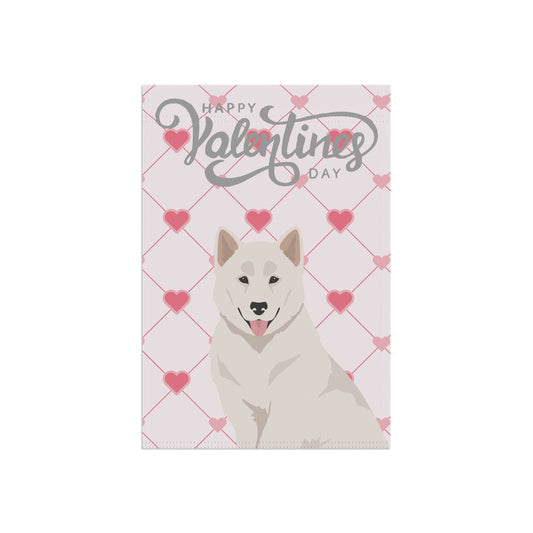 Canadian Inuit Dog Valentines Day Garden Flag