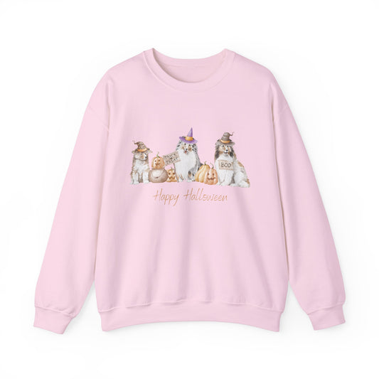 Shetland Sheepdog Dog Halloween Unisex Heavy Blend Crewneck Sweatshirt