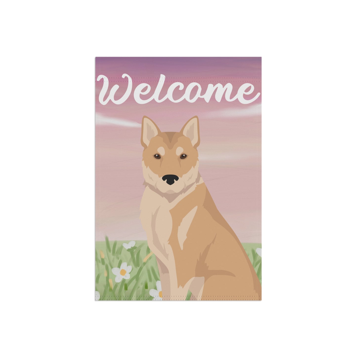 Korean Jindo Dog Welcome Garden Flag