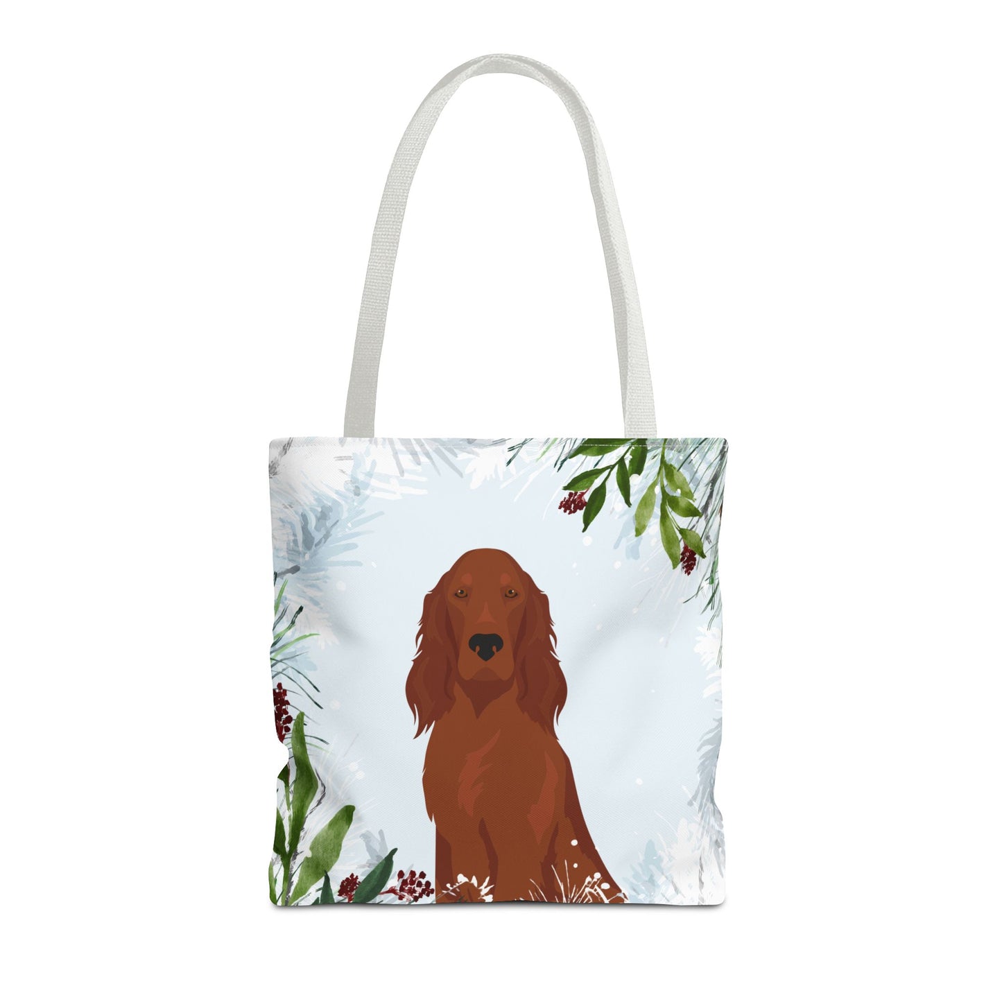 Irish Setter Dog Christmas Holiday Tote Bag 16x16