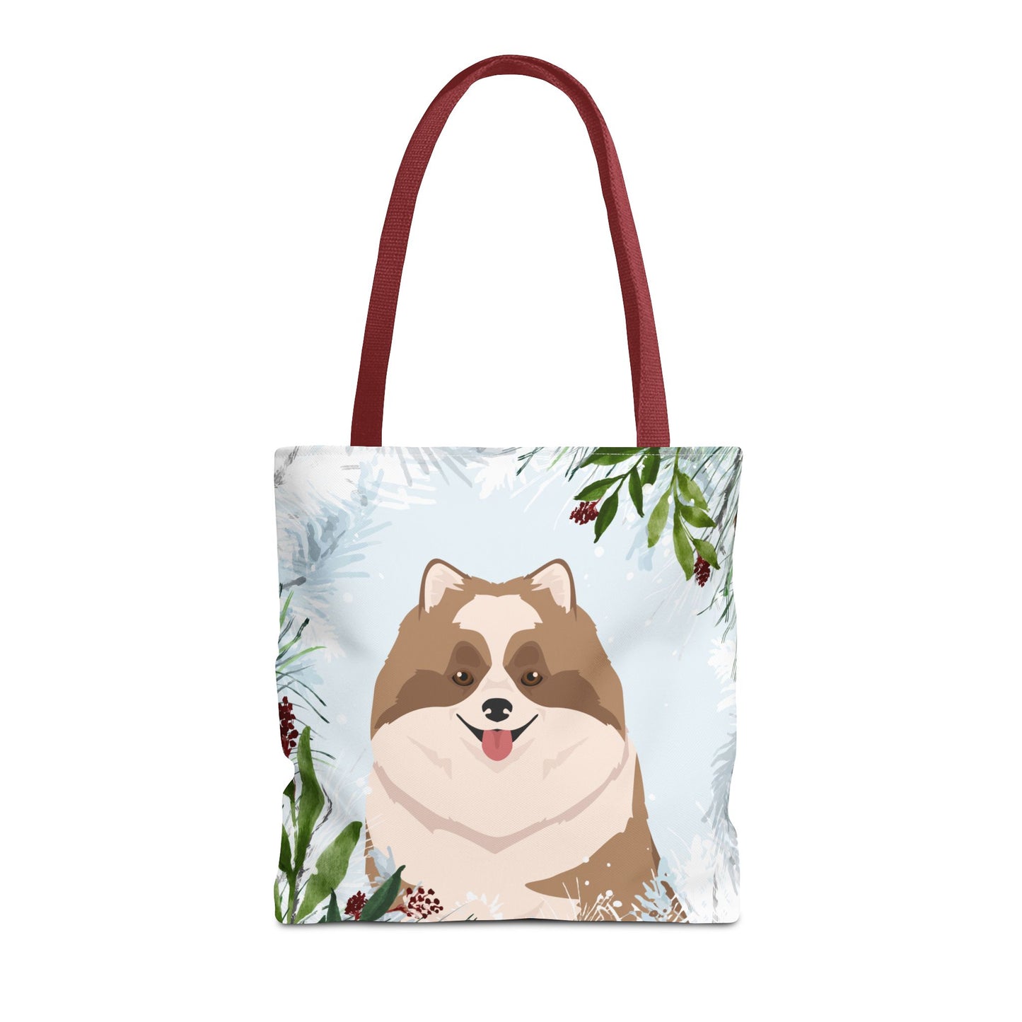 Pomeranian Dog Christmas Holiday Tote Bag 16x16