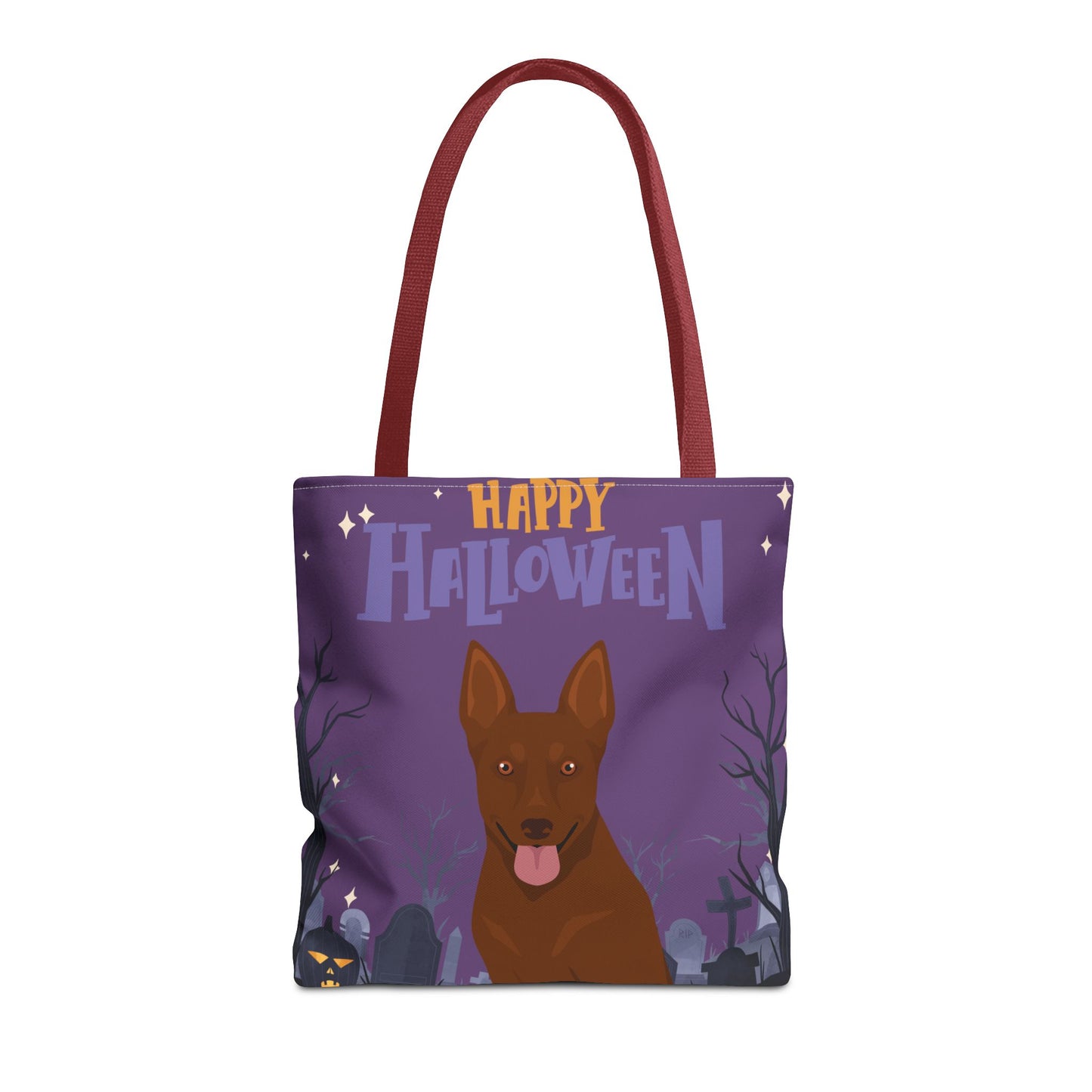 Australian Kelpie Dog Happy Halloween Tote Bag 16x16