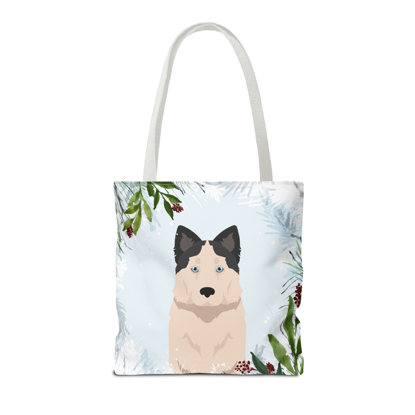 Yakutian Laika Dog Christmas Holiday Tote Bag 16x16