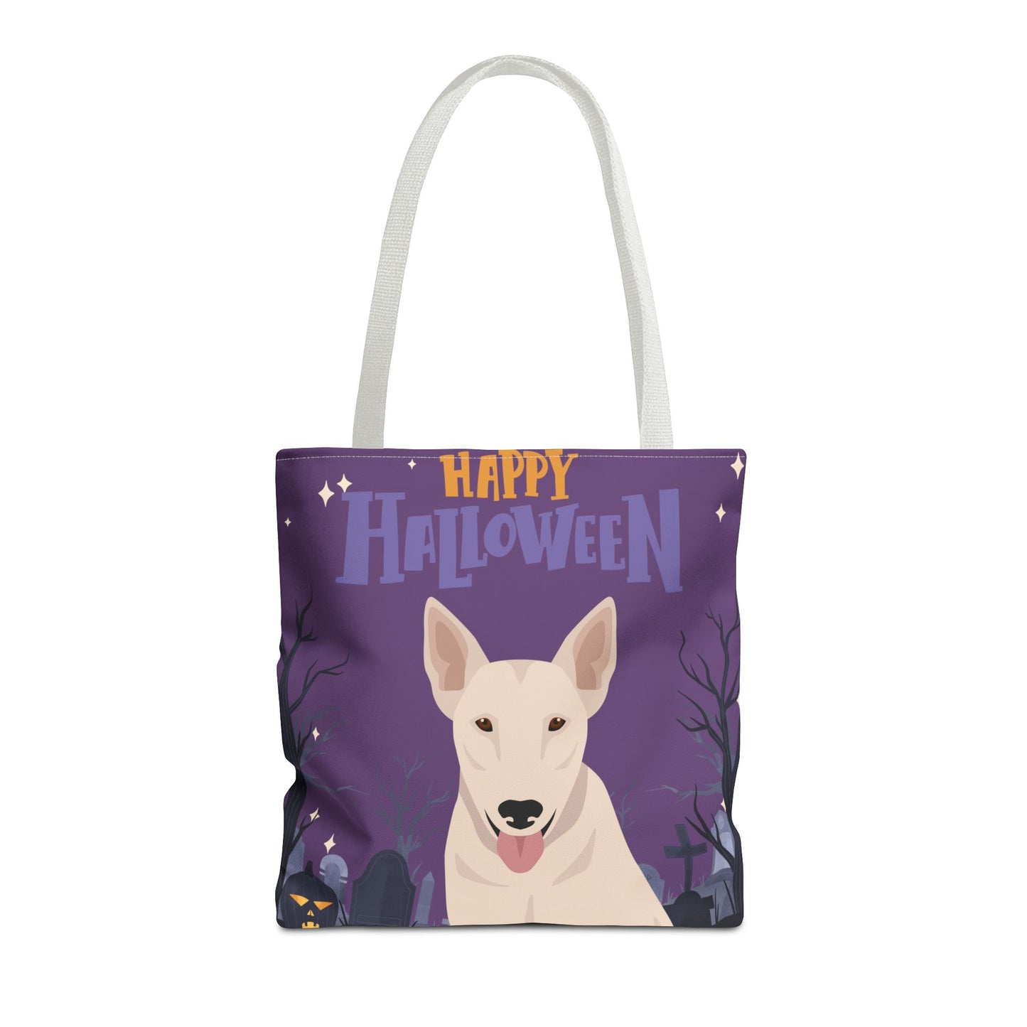 Bull Terrier Dog Happy Halloween Tote Bag 16x16