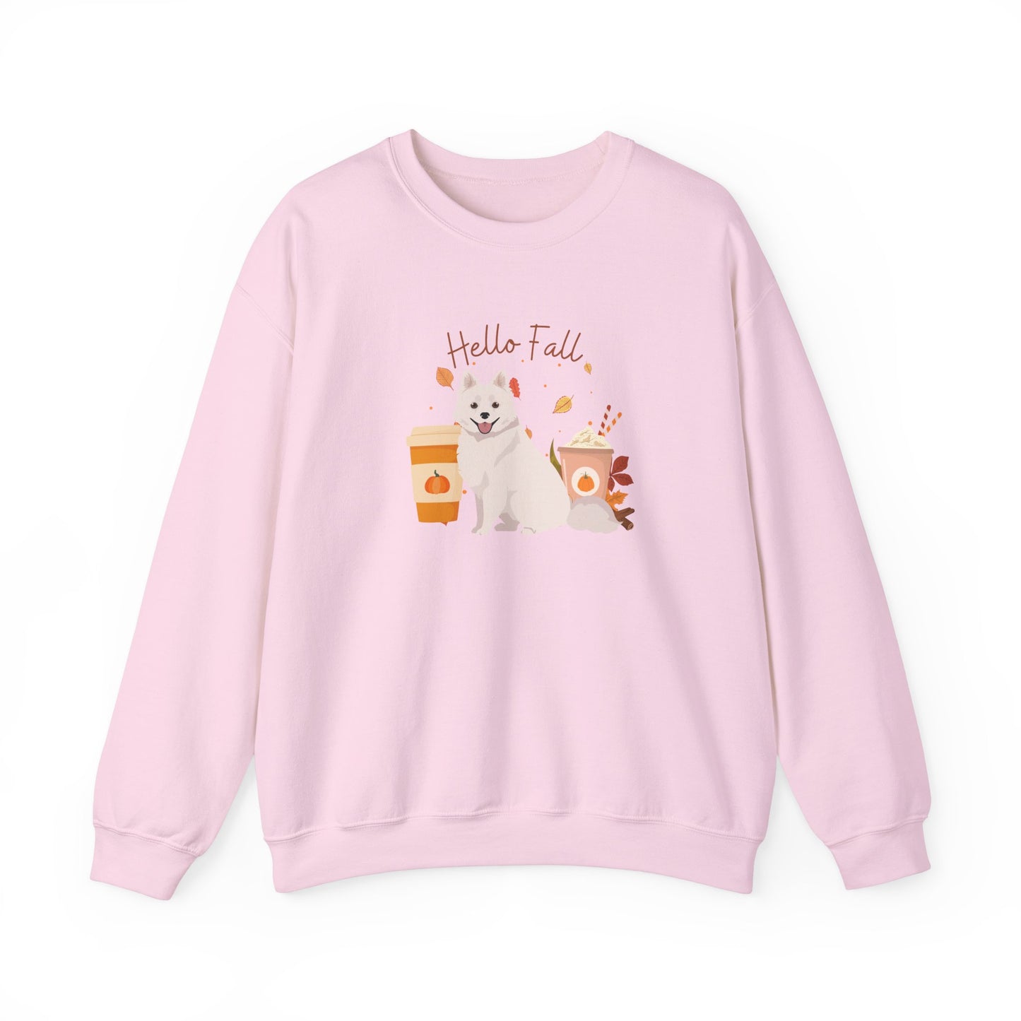 American Eskimo Dog Fall Unisex Heavy Blend Crewneck Sweatshirt