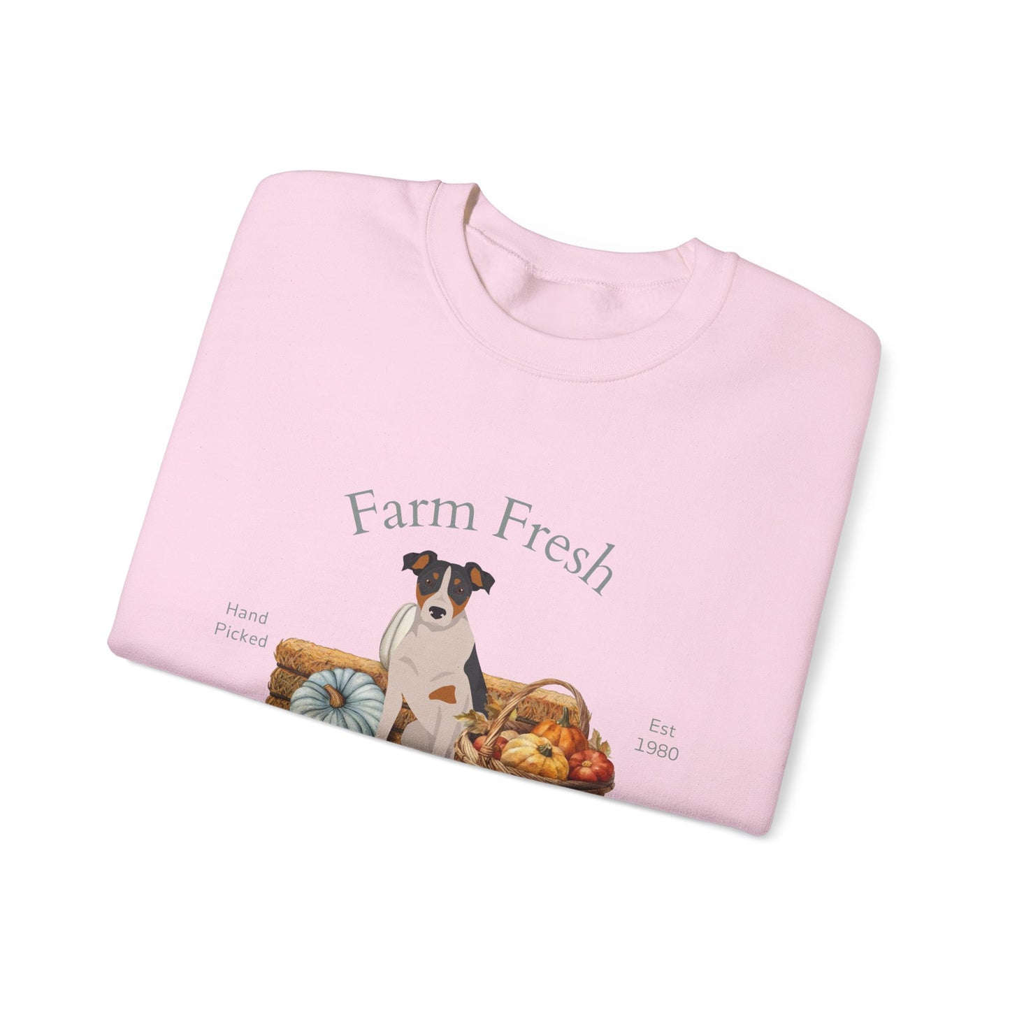 Parson Russell Terrier Dog Fall Farm Fresh Unisex Heavy Blend Crewneck Sweatshirt