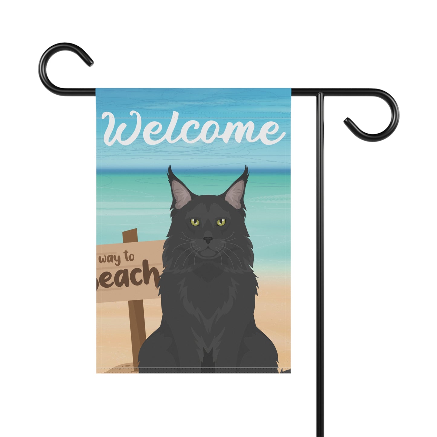 Maine Coon Cat Garden Flag