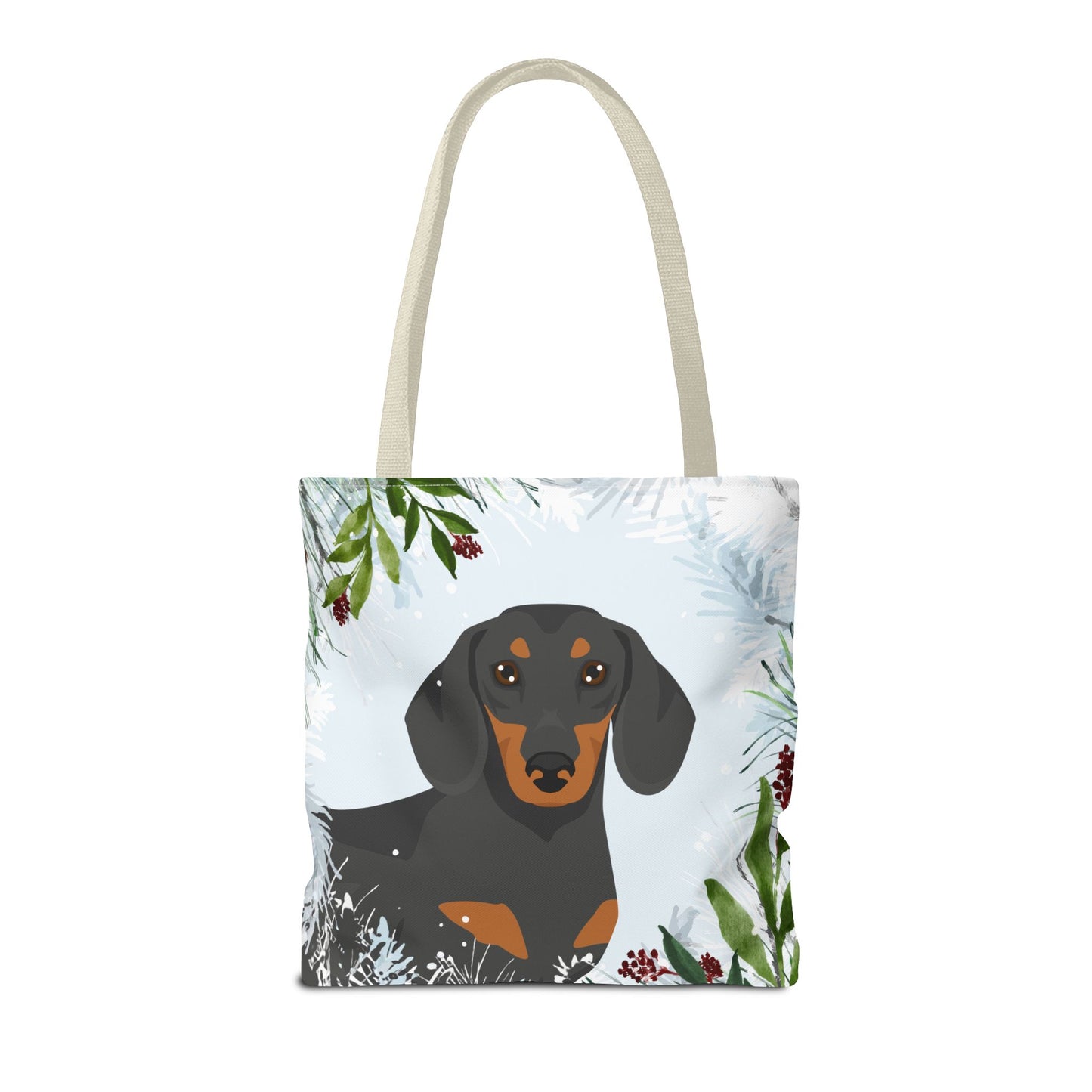 Dachshund Dog Christmas Holiday Tote Bag 16x16