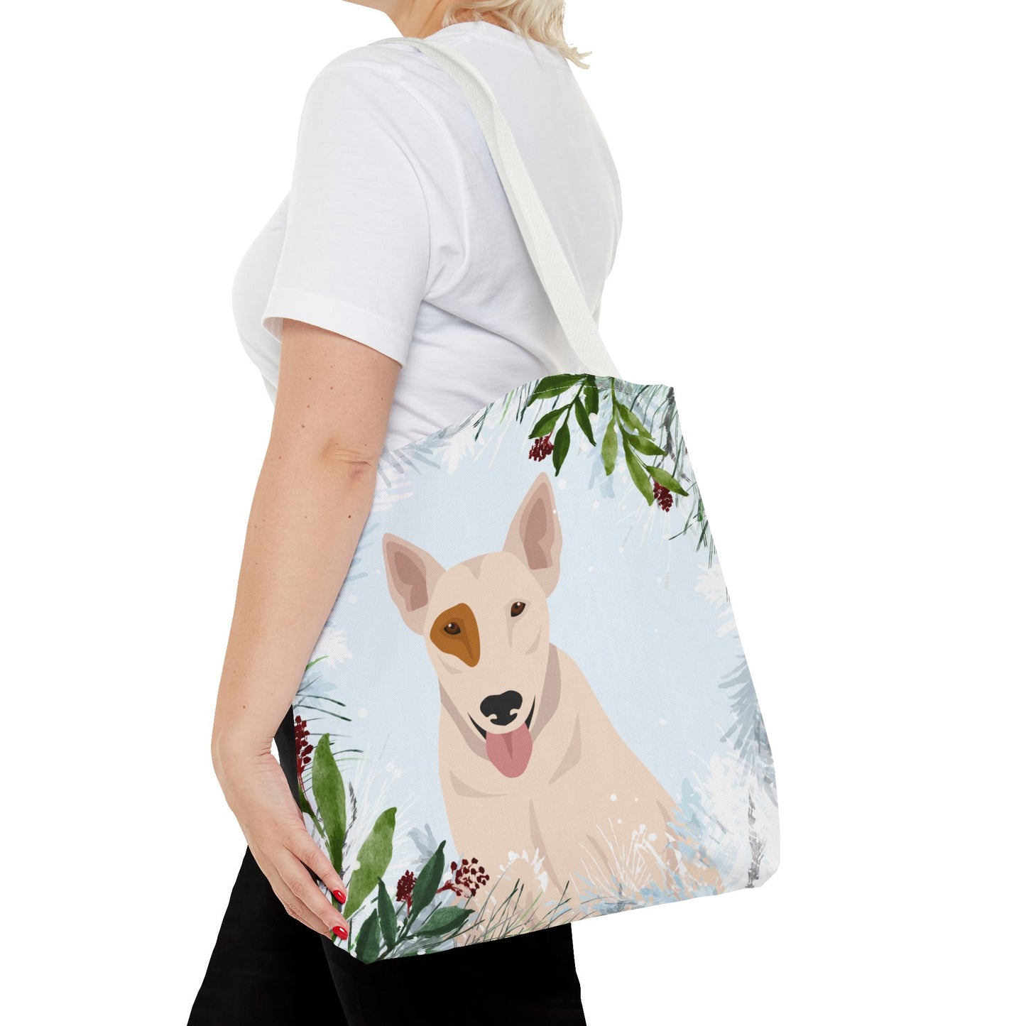 Bull Terrier Dog Christmas Holiday Tote Bag 16x16