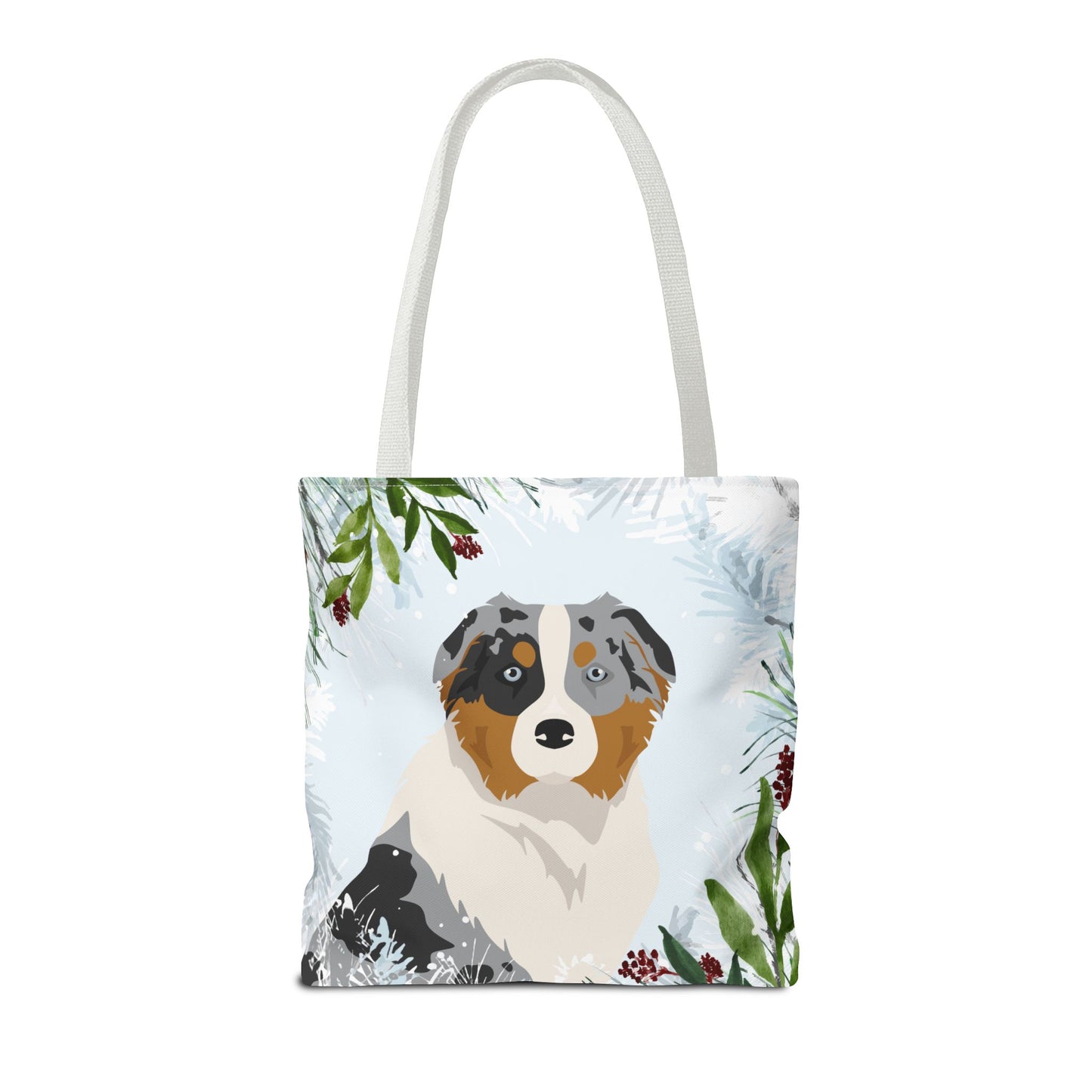 Australian Shepherd Dog Christmas Holiday Tote Bag 16x16