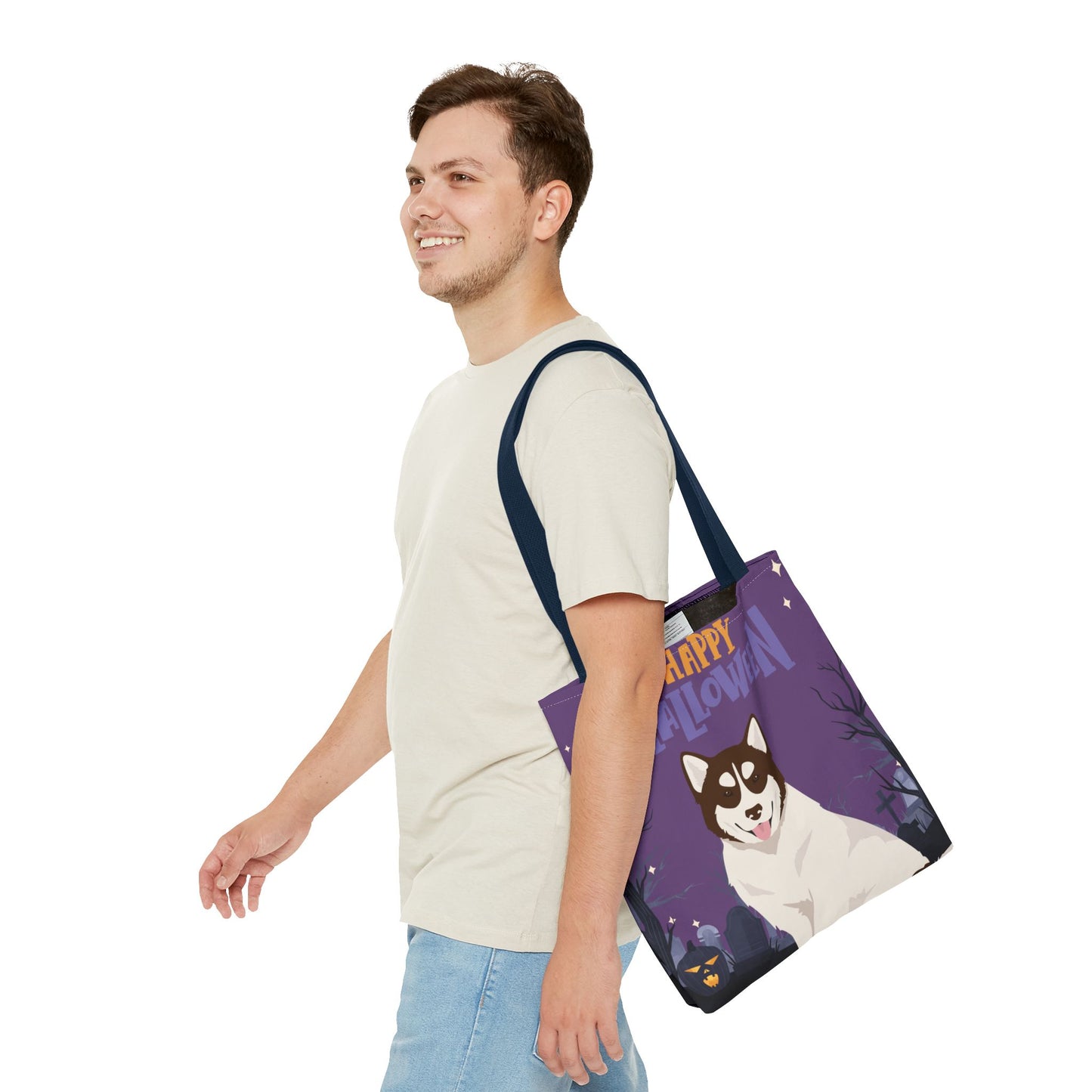 Canadian Inuit Dog Dog Happy Halloween Tote Bag 16x16