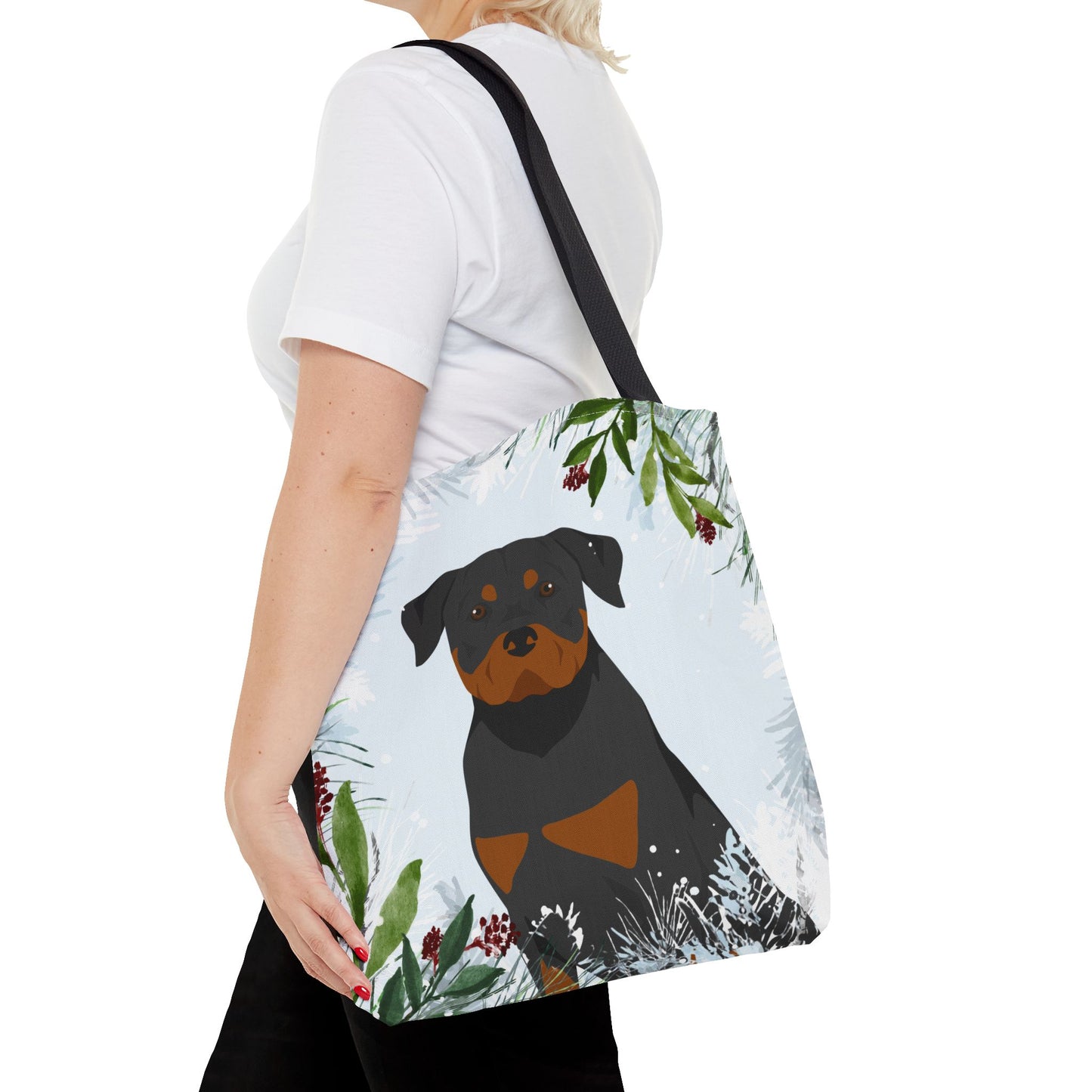 Rottweiler Dog Christmas Holiday Tote Bag 16x16
