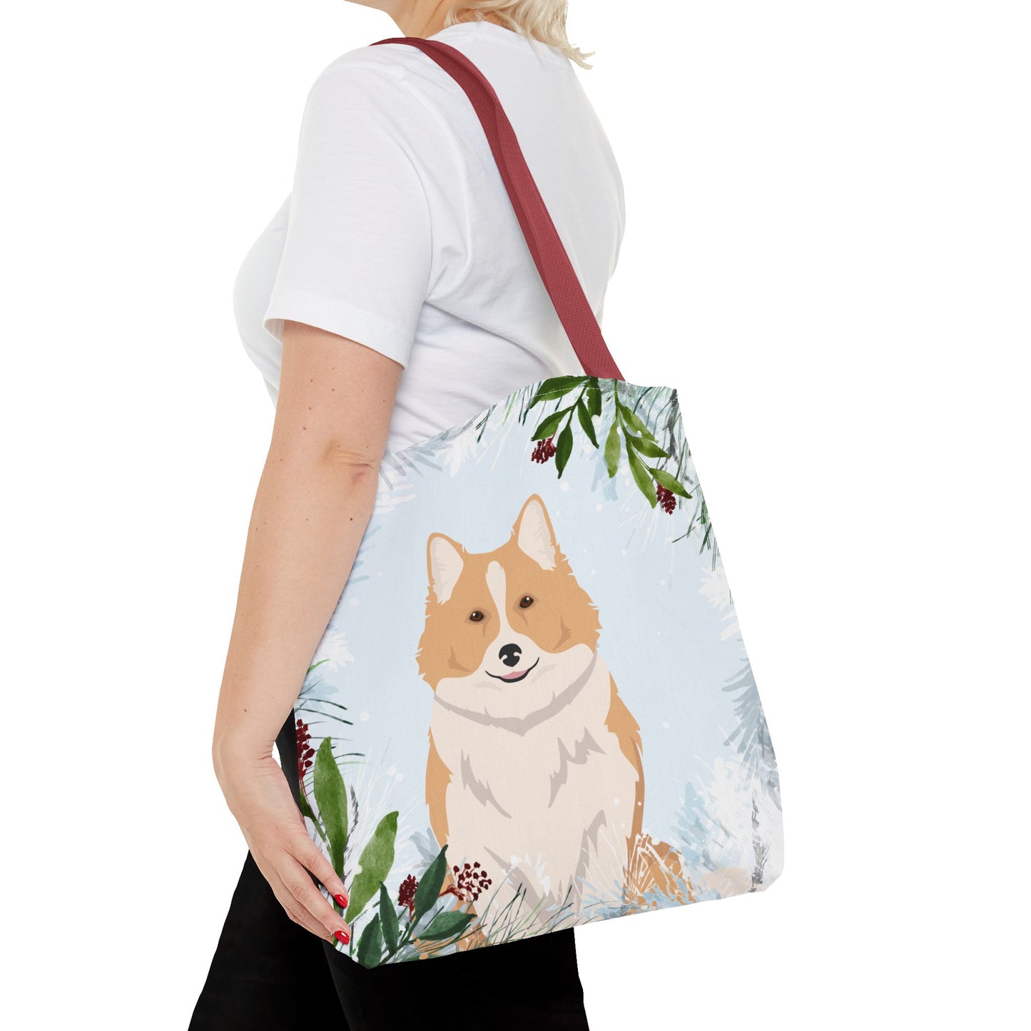Icelandic Sheepdog Dog Christmas Holiday Tote Bag 16x16