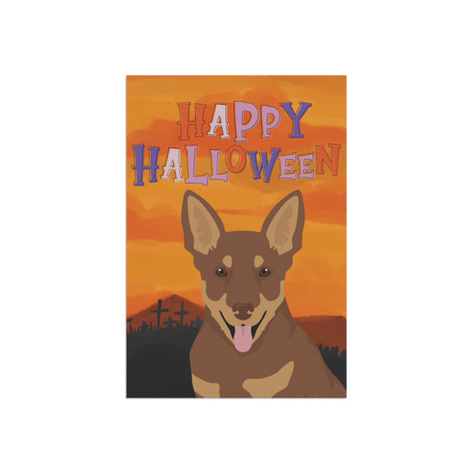 Lancashire Heeler Dog Halloween Garden Flag