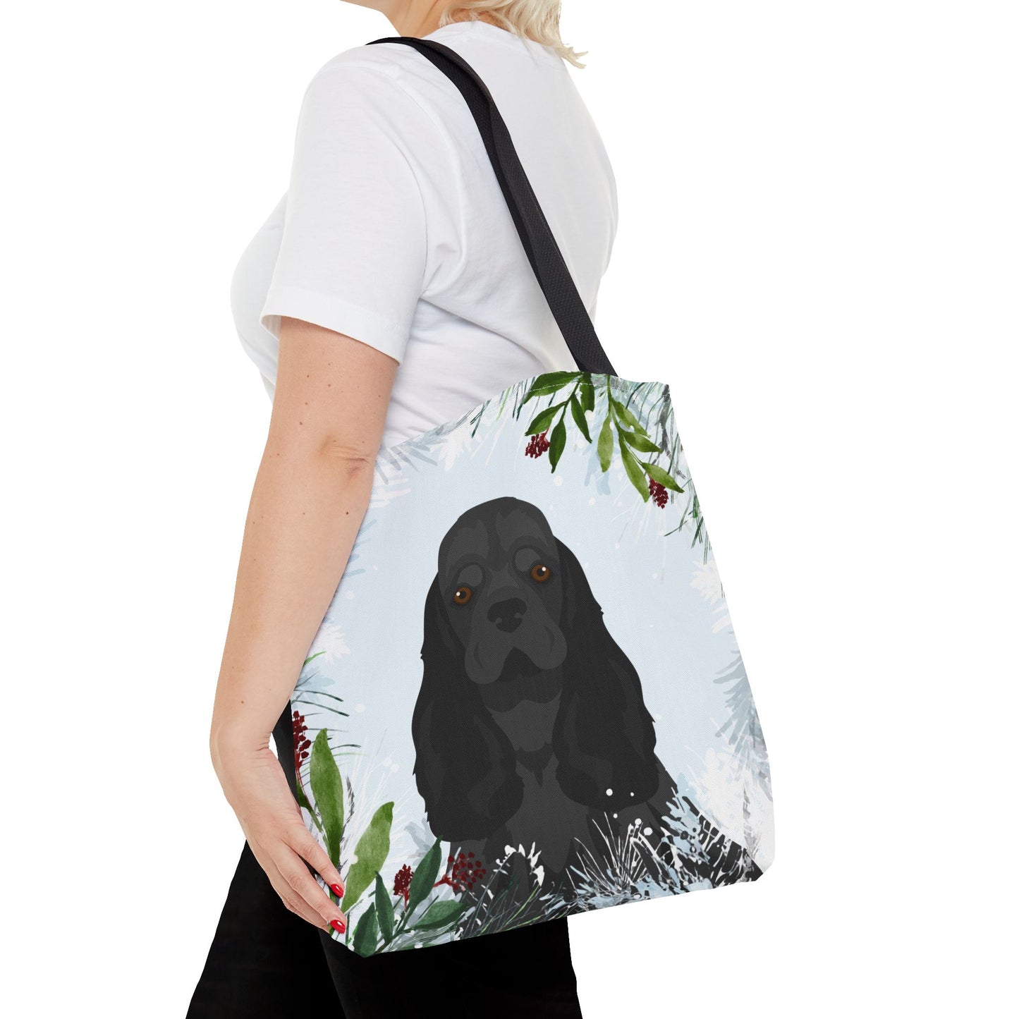 Cocker Spaniel Dog Christmas Holiday Tote Bag 16x16