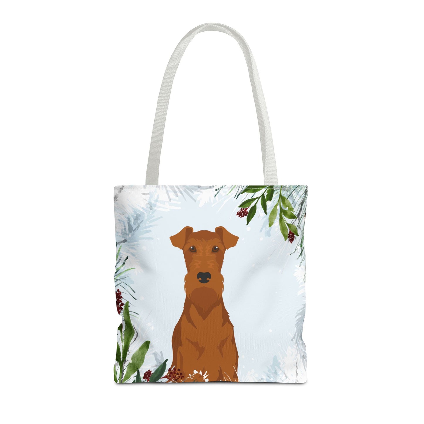 Irish Terrier Dog Christmas Holiday Tote Bag 16x16