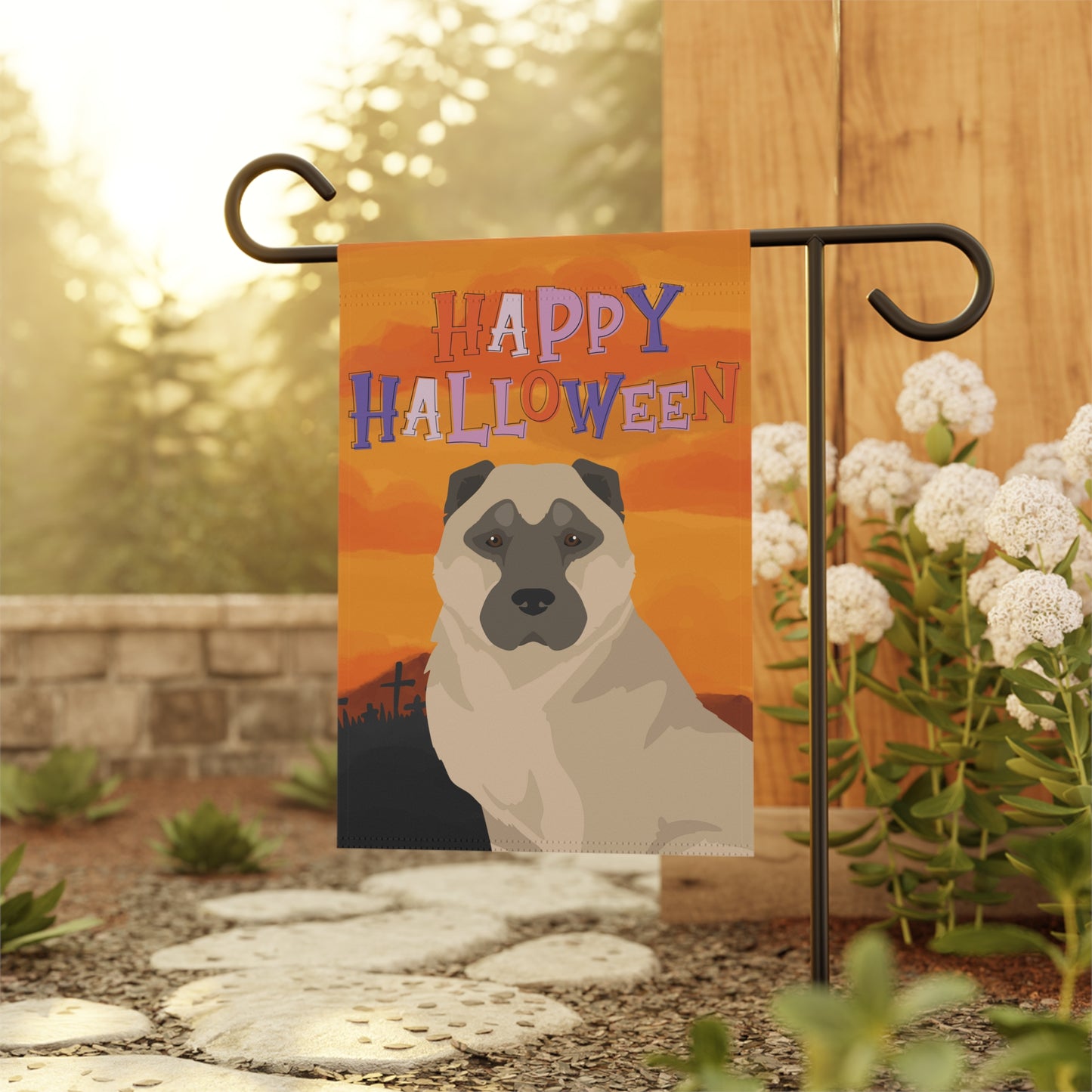 American Gampr Dog Halloween Garden Flag