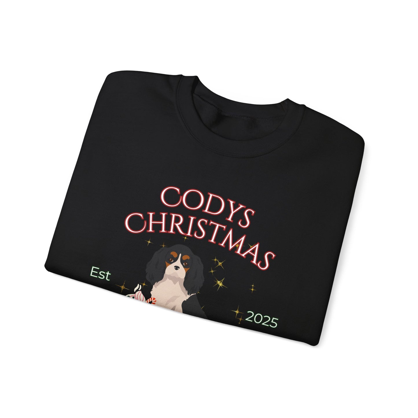 Cavalier King Charles Spaniel Dog Christmas Social Club Unisex Heavy Blend Crewneck Sweatshirt Custom Name