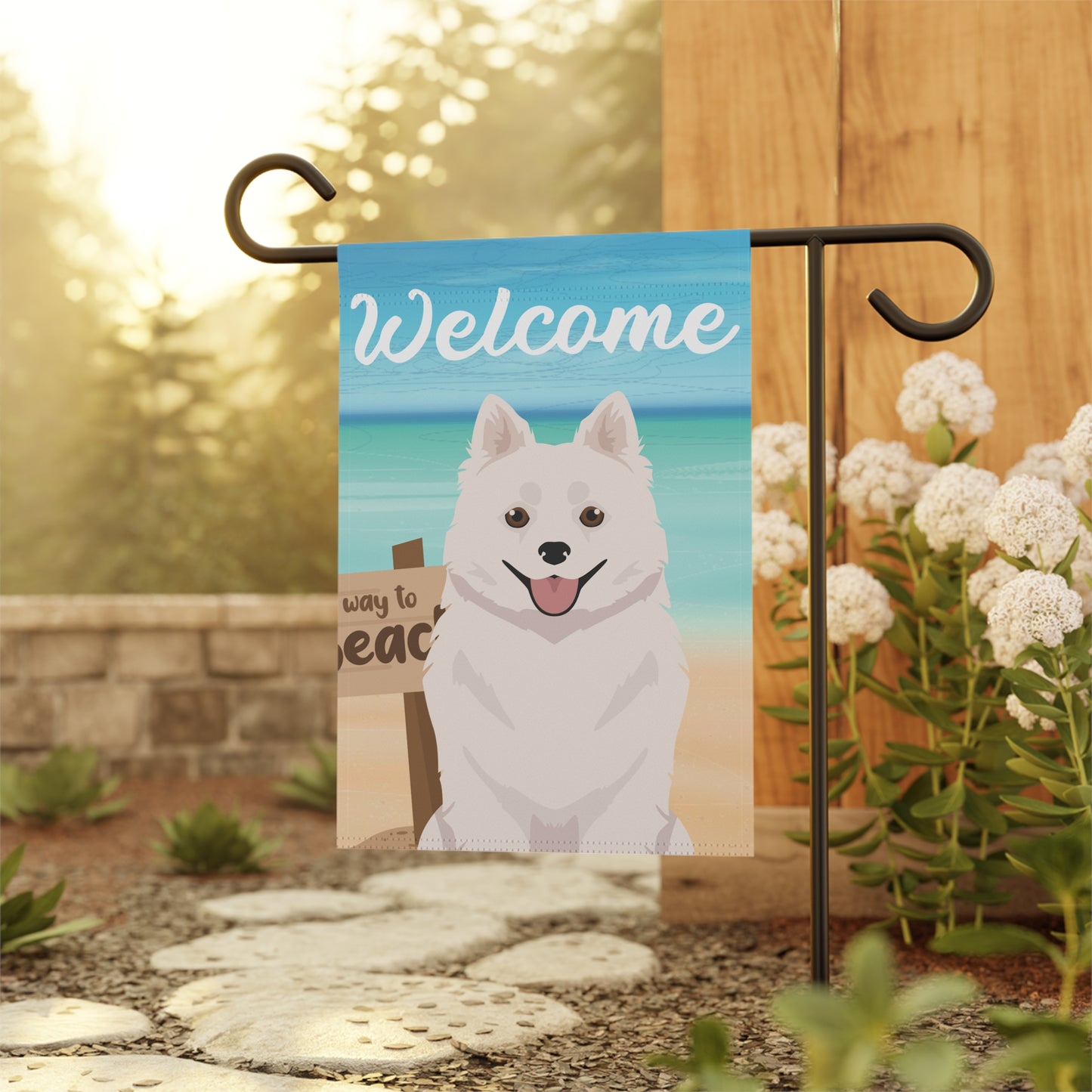 American Eskimo Dog Dog Garden Flag