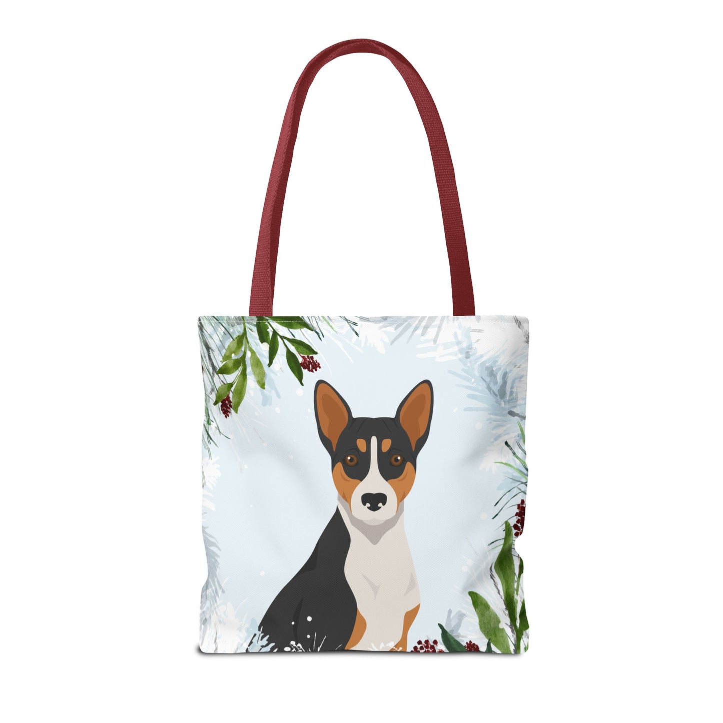 Basenji Dog Christmas Holiday Tote Bag 16x16
