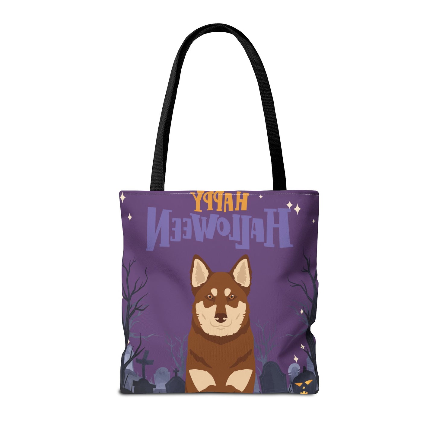 Lapponian Herder Dog Happy Halloween Tote Bag 16x16