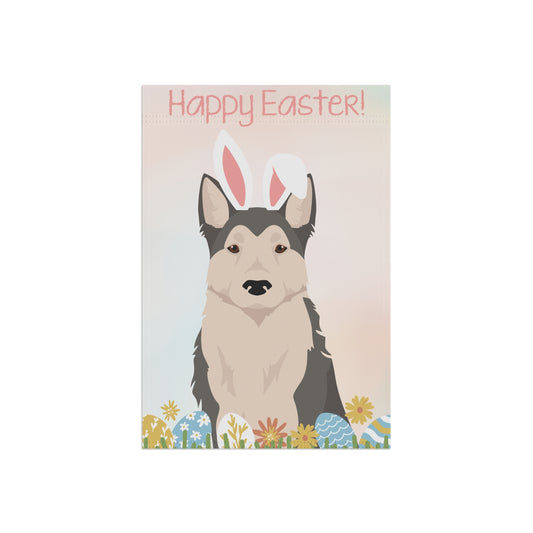 West Siberian Laika Dog Happy Easter Garden Flag