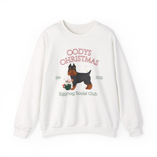 Brussel Griffon Dog Christmas Social Club Unisex Heavy Blend Crewneck Sweatshirt Custom Name