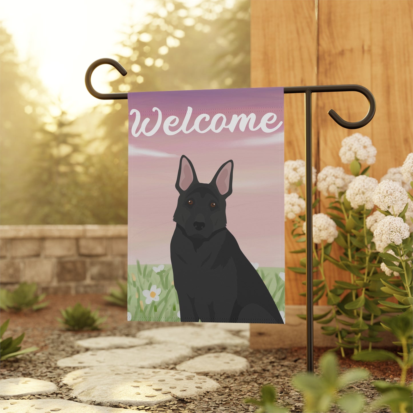German Shepherd Dog Welcome Garden Flag
