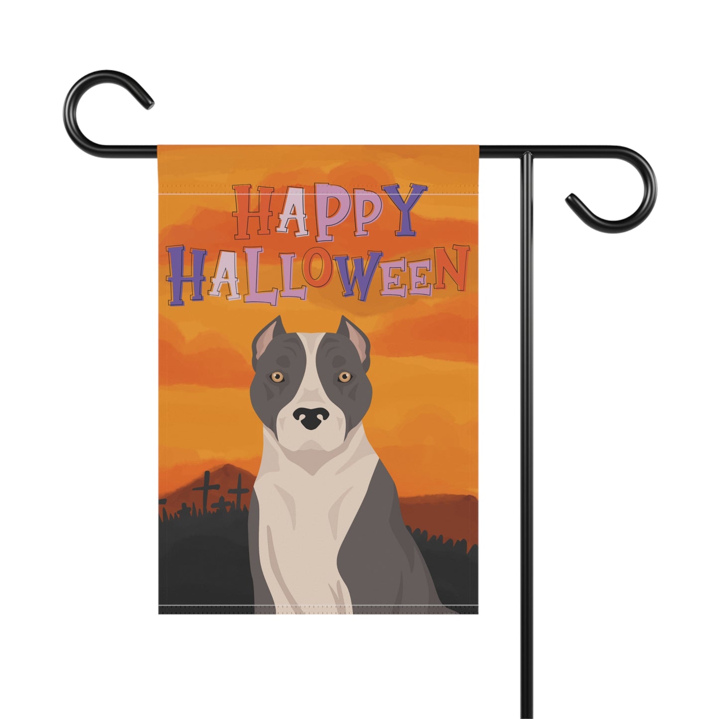 American Staffordshire Terrier Dog Halloween Garden Flag
